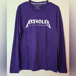ALF - Assholes Live Forever - Purple - Long Sleeve Shirt - Medium - NWOT
